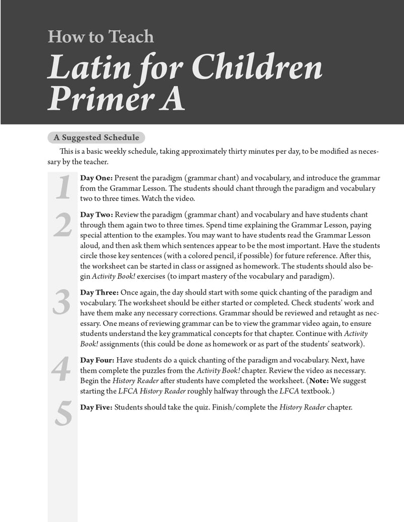 Latin for Children, Primer A Key (Latin for Children) (English and French Edition),Used