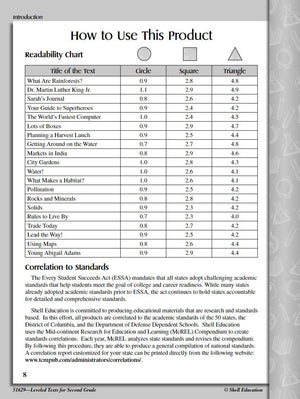 Leveled Texts for Second Grade,Used