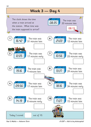 New KS2 Maths Daily Practice Book: Year 5  Autumn Term: perfect for catching up at home (CGP KS2 Maths),Used