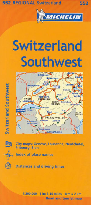 Michelin Switzerland: Southwest Map 552 (Maps/Regional (Michelin)),New