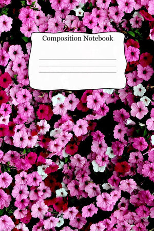 Composition Notebook: Pretty Flowers Theme Cover For School Kids and Adults that Love Nature and Creative Writing,Used