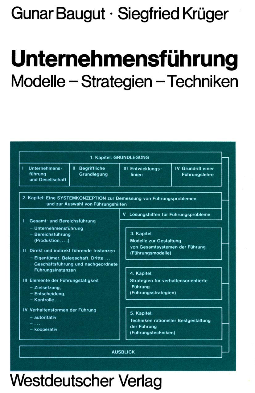 Unternehmensfhrung: Modelle  Strategien  Techniken (German Edition),Used