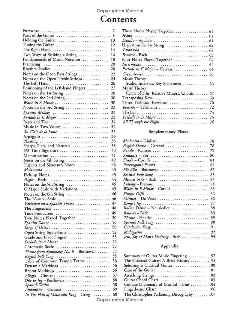 The Christopher Parkening Guitar Method  Volume 1: Guitar Technique,New