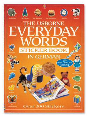 The Usborne Book of Everyday Words in German (Everyday Words Sticker Books) (Spanish Edition),Used