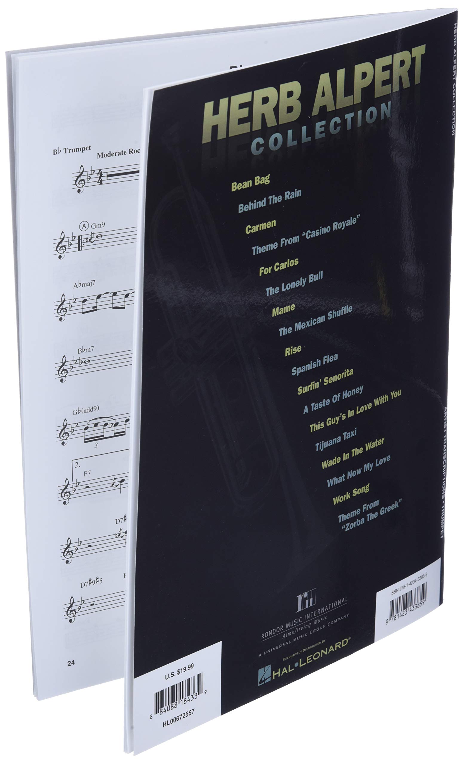 Herb Alpert Collection  Trumpet Artist Transcriptions  Jazz Trumpet Sheet Music Book  NoteforNote Transcriptions of 18 Classi,Used