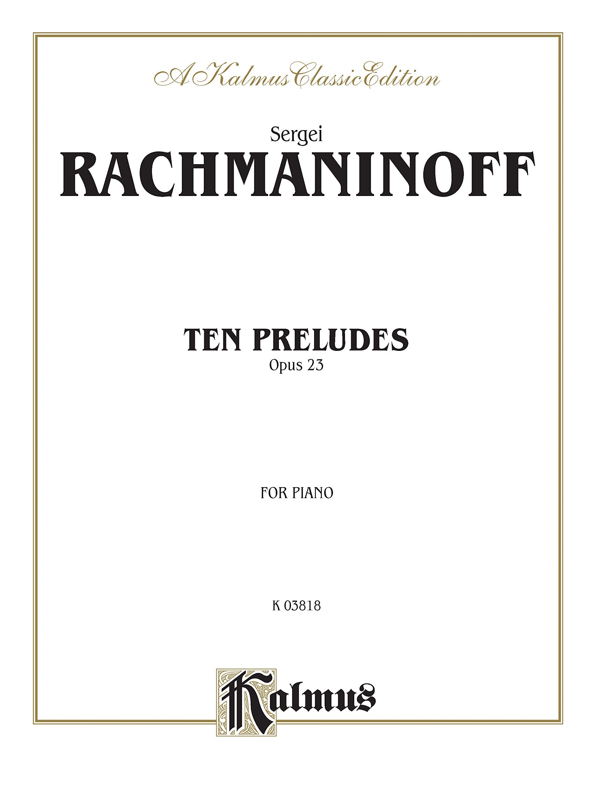Ten Preludes, Op. 23 (Kalmus Edition),Used