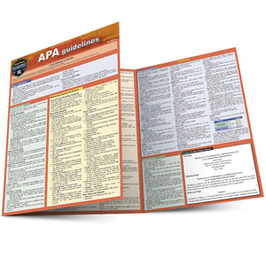 APA Guidelines: Quickstudy Laminated Reference Guide,Used