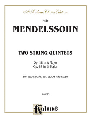 Quintets, Op. 18 (A Major) & Op. 87 (B Major) (Kalmus Edition),Used