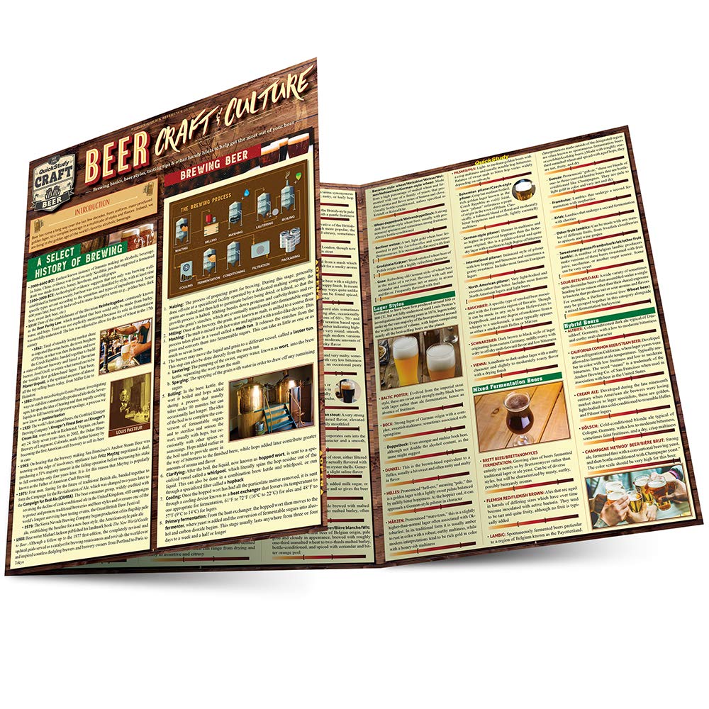 Beer  Craft & Culture: Quickstudy Laminated Reference Guide to Brewing, Ingredients, Styles & More,Used