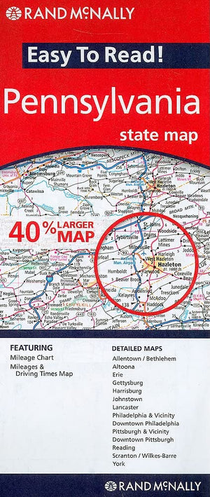Easy To Read: Pennsylvania State Map,Used