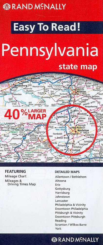 Easy To Read: Pennsylvania State Map,Used