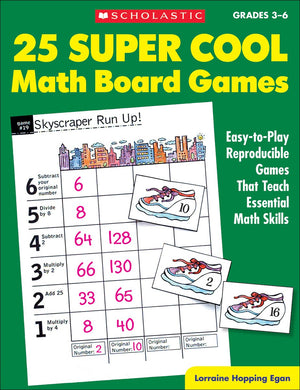 25 Math Board Games: Easytoplay Reproducible Games That Teach Essential Math Skills, Grades 36,New