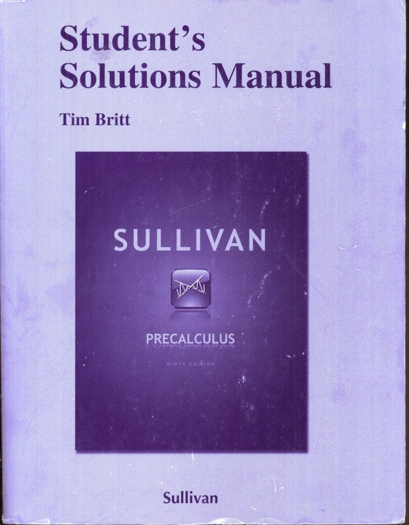 Student Solutions Manual for Precalculus,Used