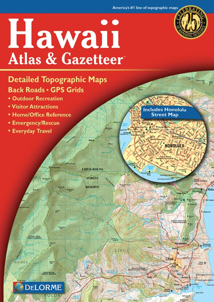 Hawaii Atlas & Gazetteer (Delorme Atlas & Gazetteer),Used