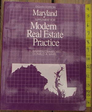 Maryland Supplement for Modern Real Estate Practice,Used