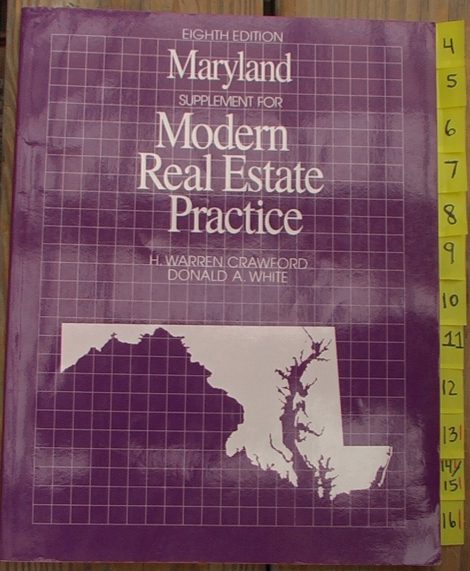 Maryland Supplement for Modern Real Estate Practice,Used