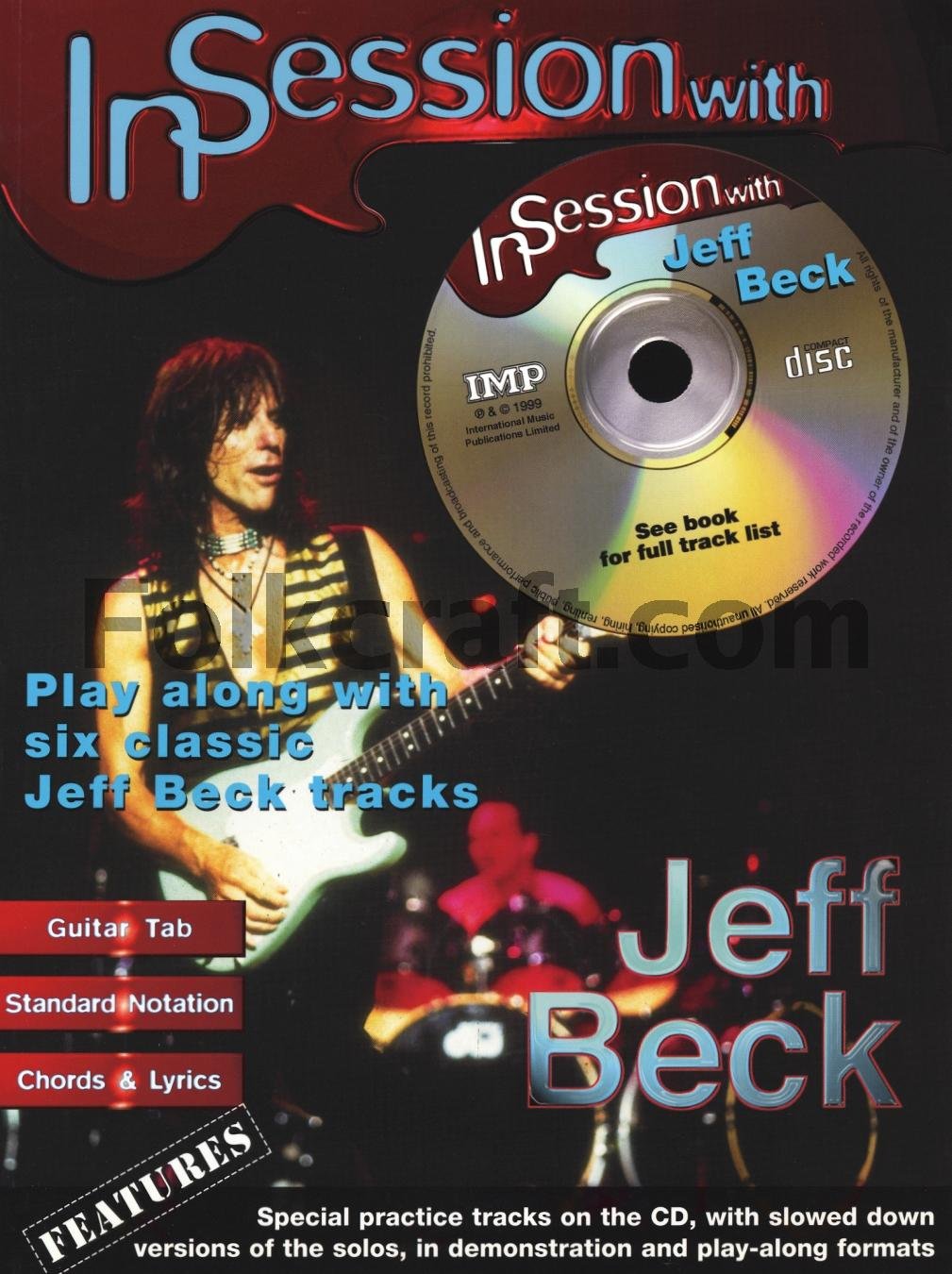 In Session with Jeff Beck: Guitar TAB (Book & CD),Used