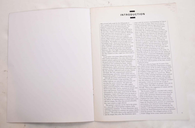 Frank Stella: Fourteen prints with drawings, collages, and working proofs by Judith Goldman (19830503),Used