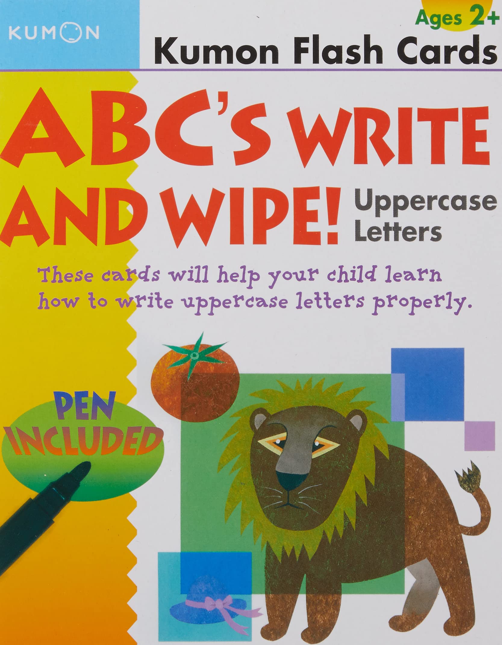 Kumon ABCs Write & Wipe! Uppercase Letters (Kumon Flash Cards) Ages 56, kindergarten,New
