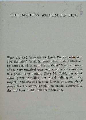 Ageless Wisdom of Life (Quest Books),Used