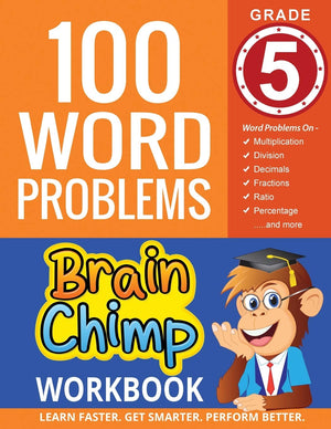 100 Word Problems : Grade 5 Math Workbook,Used