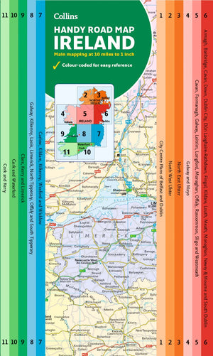 Collins Handy Road Map Ireland,Used