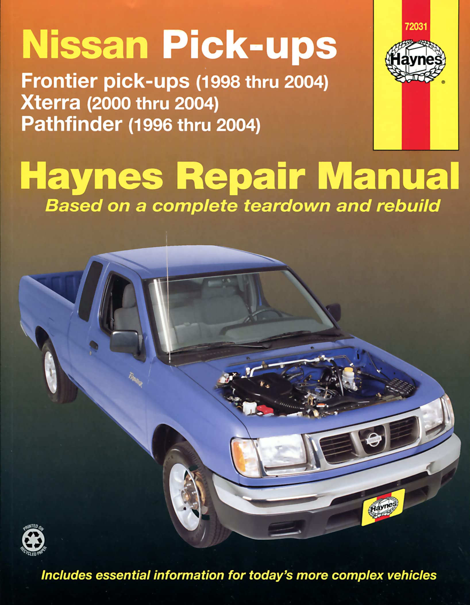 Nissan Fronitier Pickup 1998 thru 2004, Pathfinder 1996 thru 2004 & Xterra 2000 thru 2004 Haynes Repair Manual: Frontier pickup,New