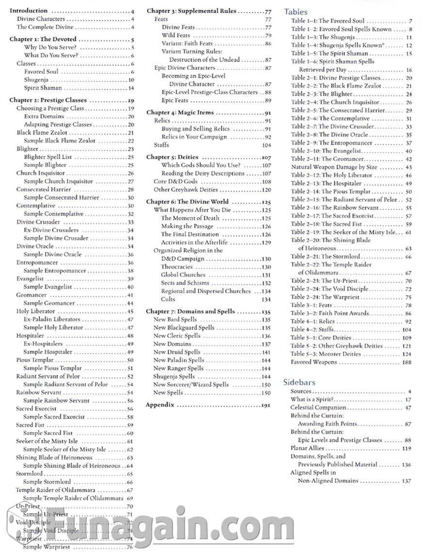 Complete Divine: A Player's Guide to Divine Magic for all Classes (Dungeons & Dragons d20 3.5 Fantasy Roleplaying Supplement),New
