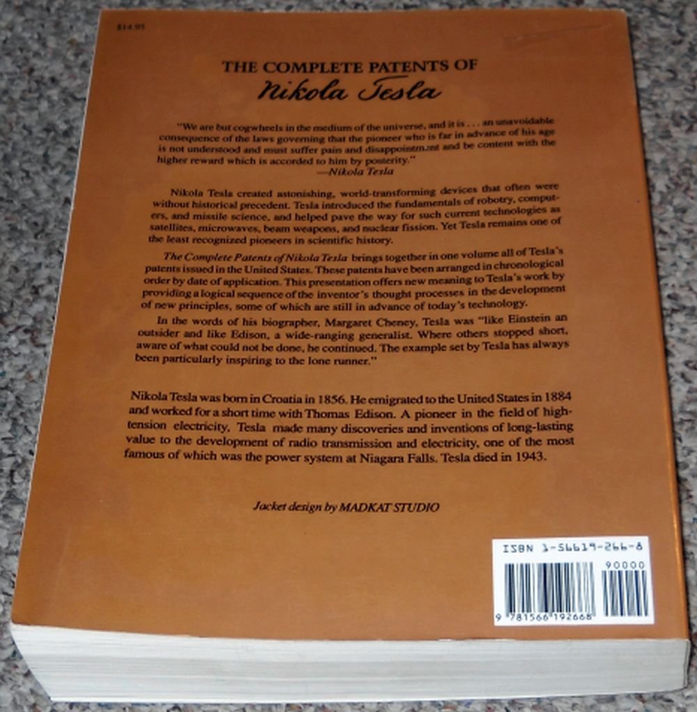 The Complete Patents of Nikola Tesla,Used