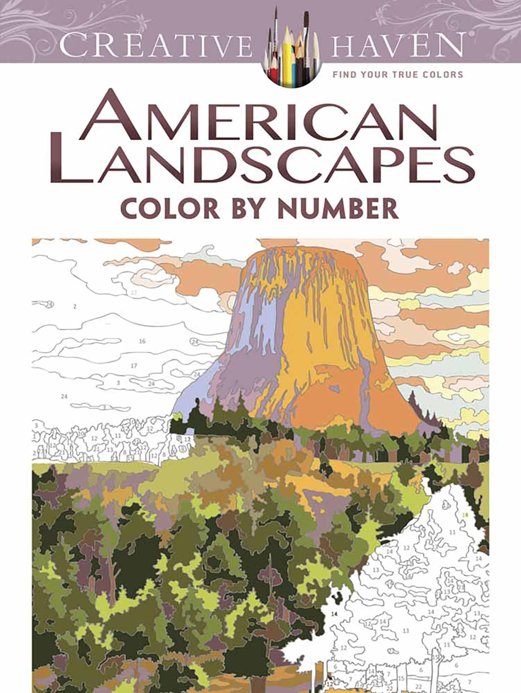 Creative Haven American Landscapes Color By Number Coloring Book (Adult Coloring Books: Usa)