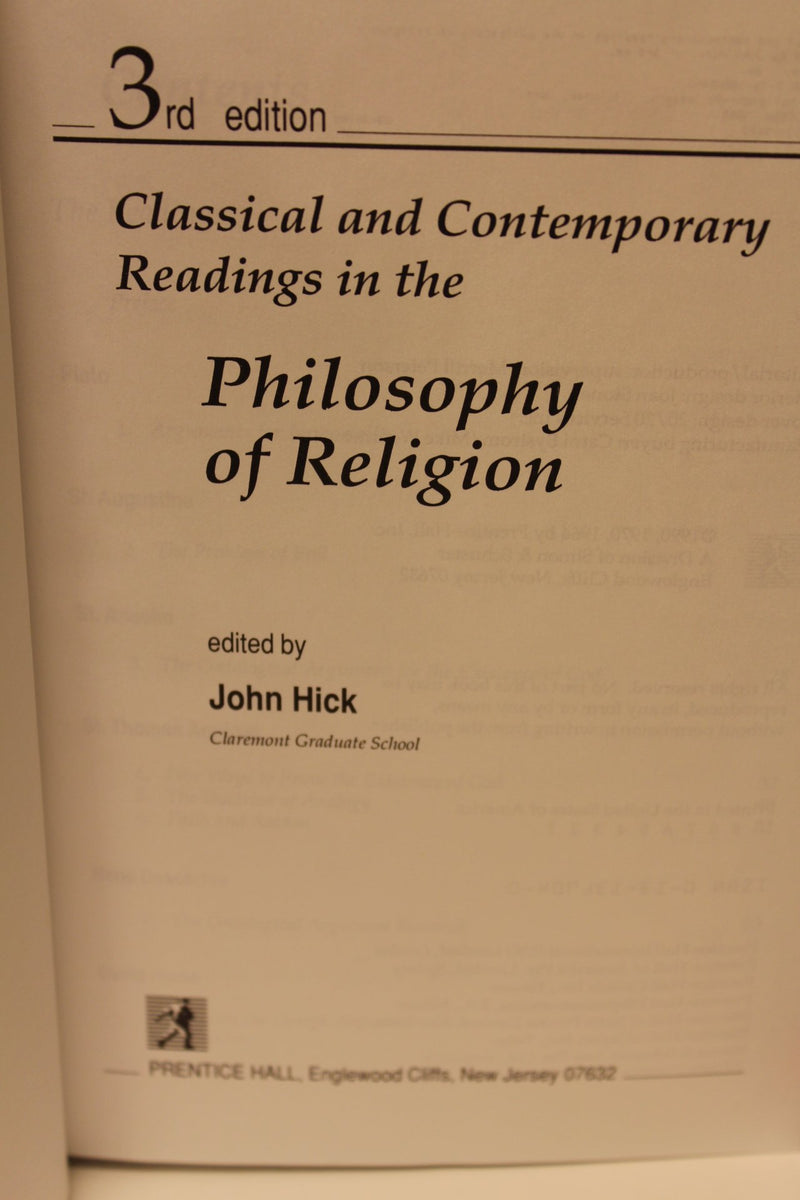 Classical and Contemporary Readings in Philosophy of Religion (3rd Edition),Used