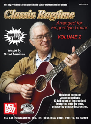 Classic Ragtime, Volume 2 Arranged for Fingerstyle (Stefan Grossmans Guitar Workshop Audio Series),Used