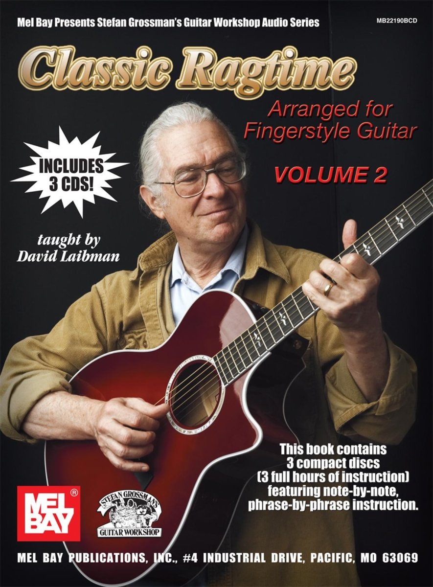 Classic Ragtime, Volume 2 Arranged for Fingerstyle (Stefan Grossmans Guitar Workshop Audio Series),Used