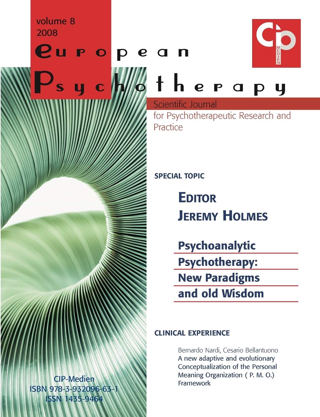 European Psychotherapy Vol. 8,Used