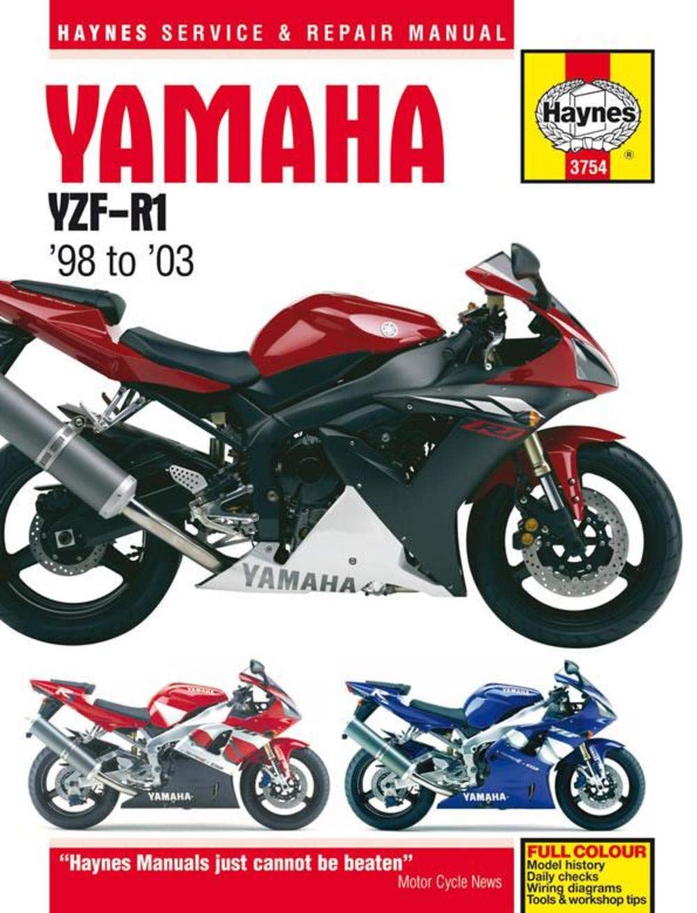 Haynes Superbike Hardback Yamaha YZFR1 (9803) (Haynes Service & Repair Manual),Used