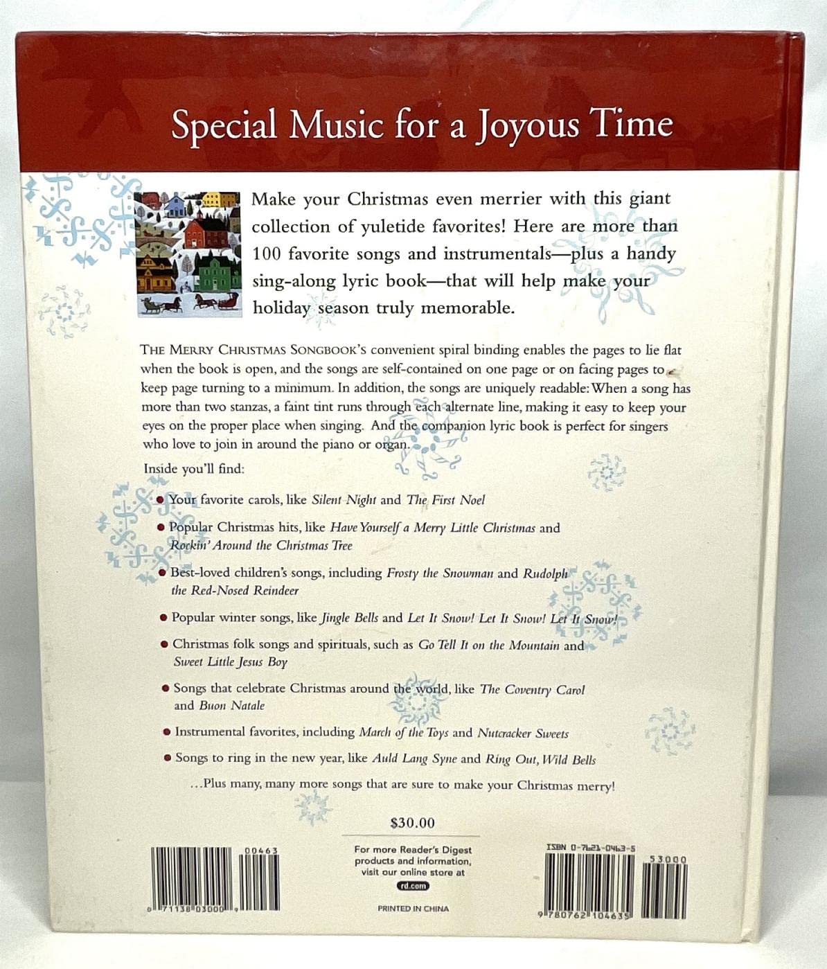 The Reader's Digest Merry Christmas Songbook (Reader's Digest Publications),New