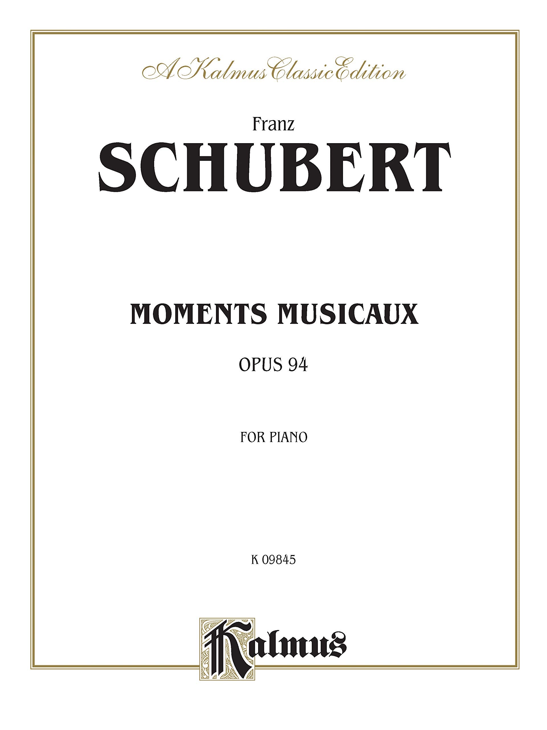 Moments Musicaux, Op. 94 (Kalmus Edition),Used