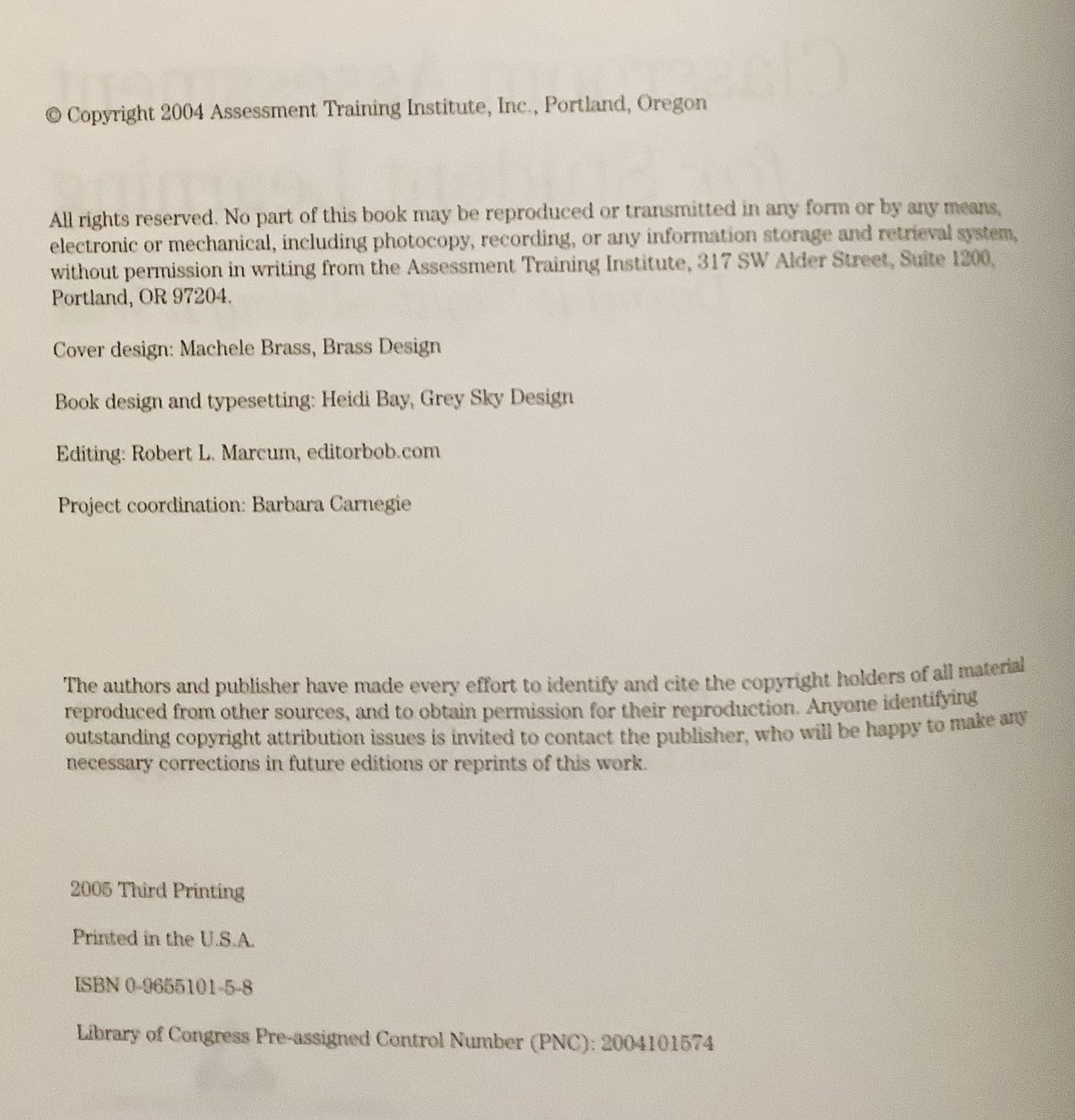 Classroom Assessment For Student Learning: Doing It Right  Using It Well,Used