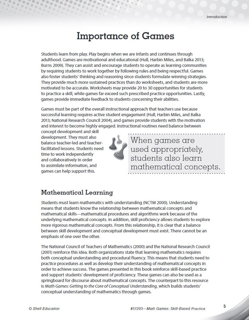 Math Games: SkillBased Practice for Sixth Grade,Used