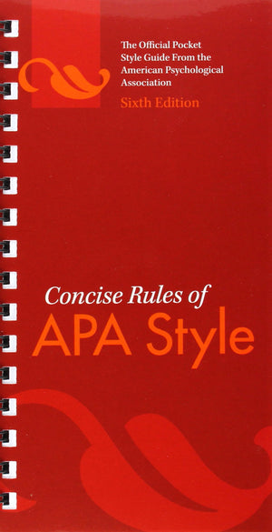 Concise Rules of APA Style (APA Style Series),Used