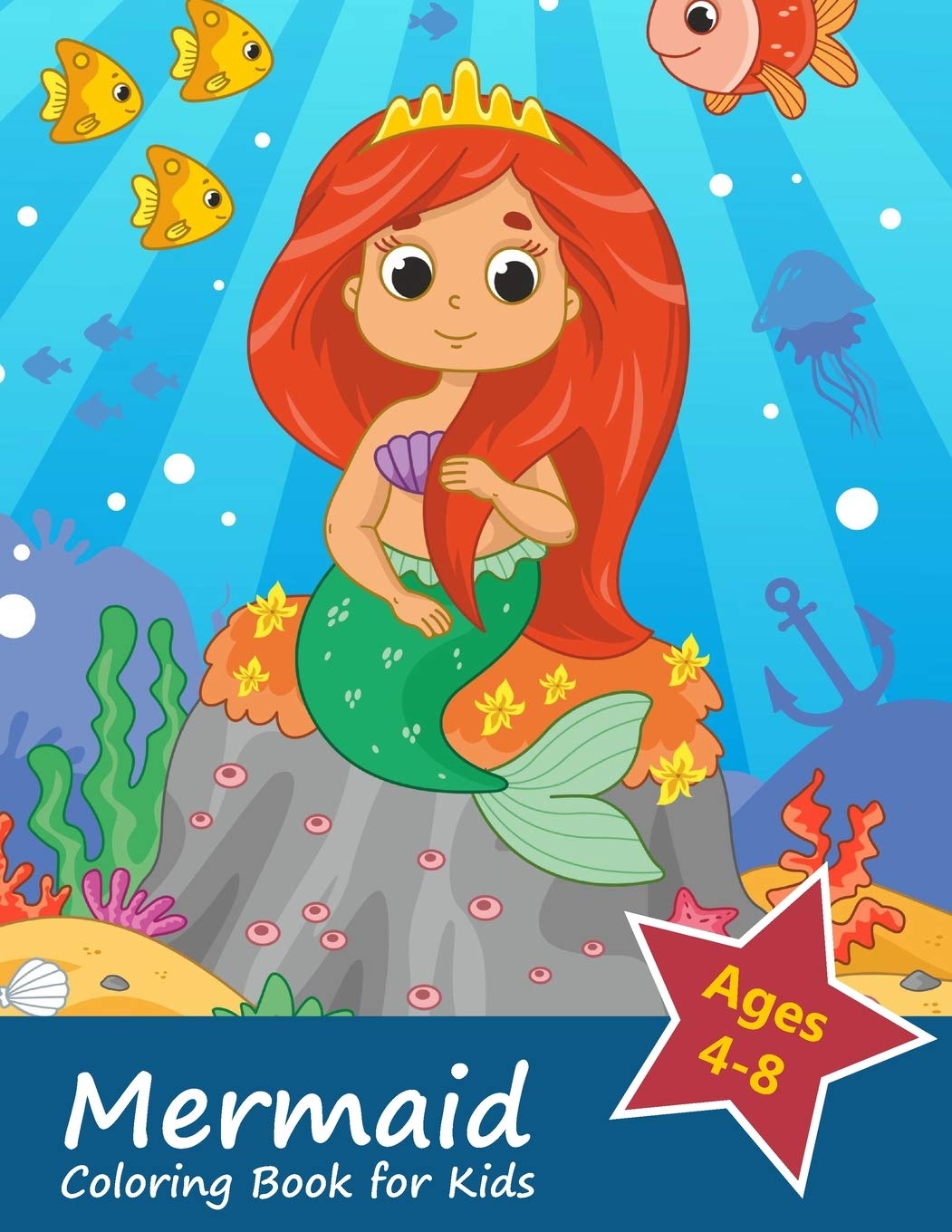 Mermaid Coloring Book for Kids Ages 48: Gorgeous Coloring Book with Mermaids and Sea Creatures,Used