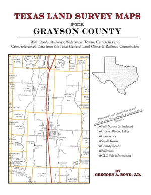 Texas Land Survey Maps for Grayson County,Used