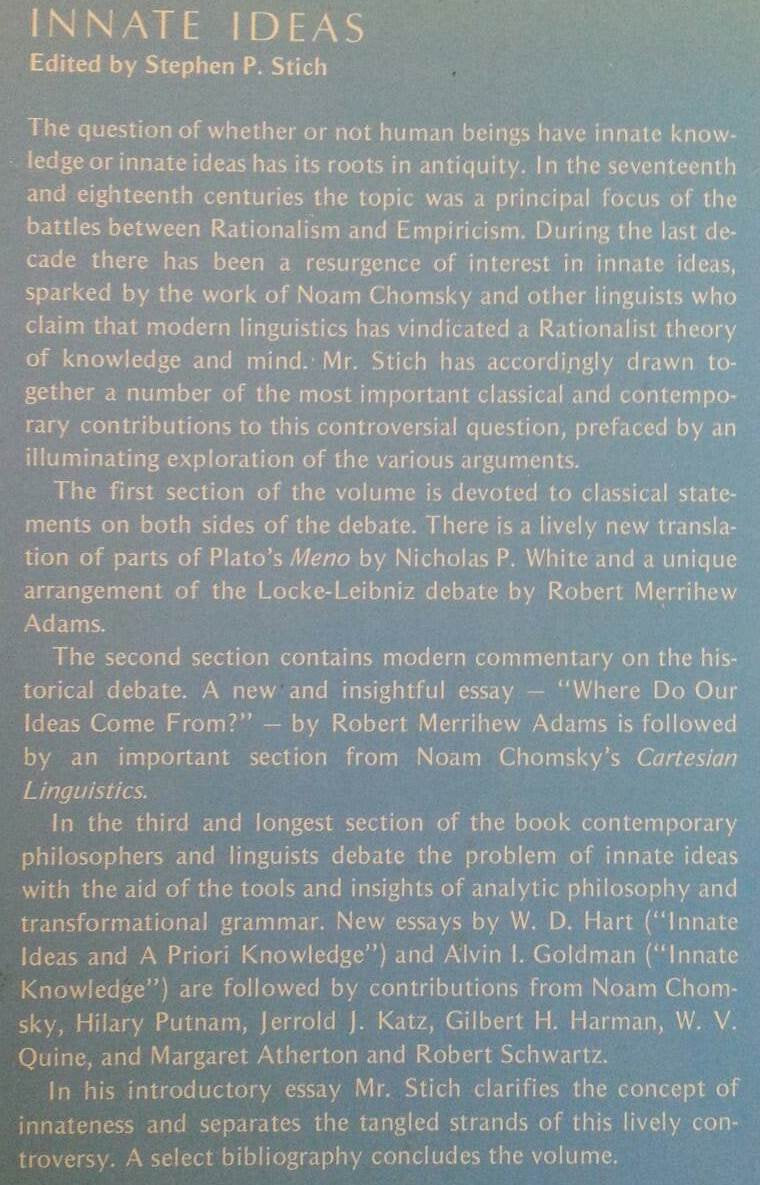 Innate Ideas,Used