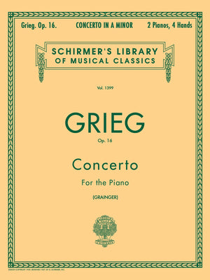 Concerto in A Minor, Op. 16: Schirmer Library of Classics Volume 1399 Piano Duet (Schirmer's Library of Musical Classics),New
