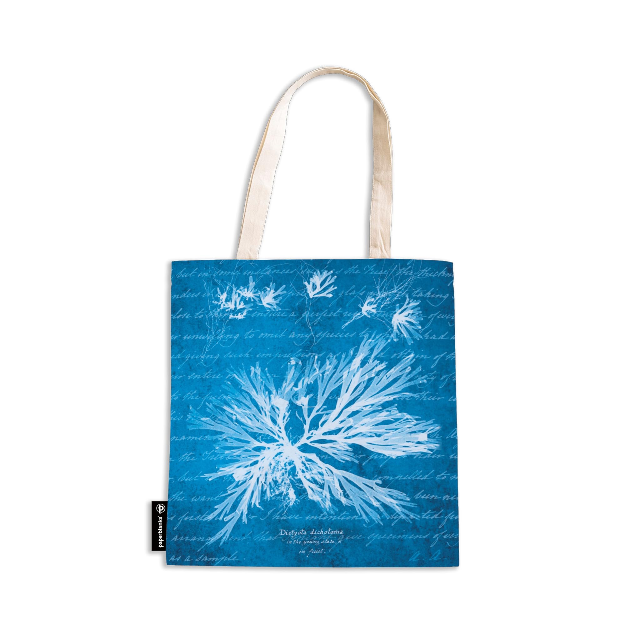 Sea Flowers Canvas Bag, Treasures Of The New York Public Library By Paperblanks (Anna Atkins Cyanotypes)