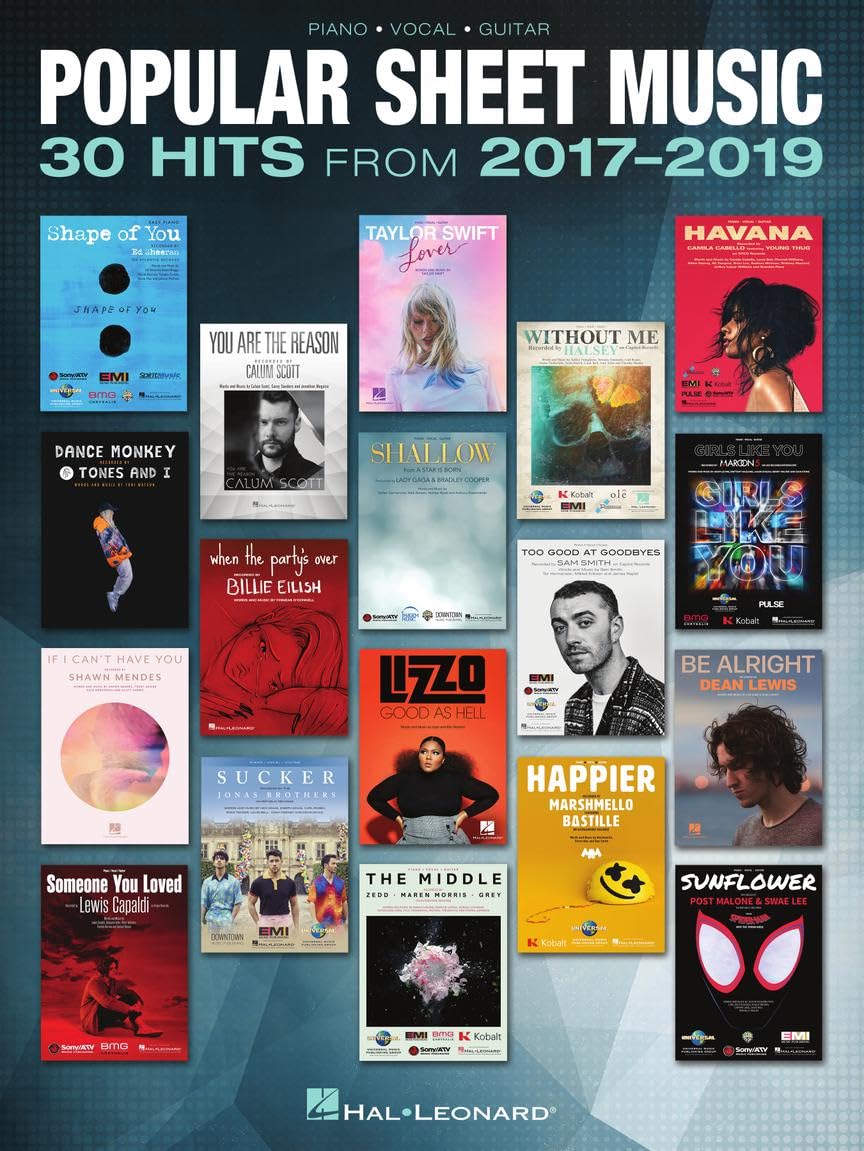 Popular Sheet Music: 30 Hits from 20172019 Arranged for Piano/Vocal/Guitar,New