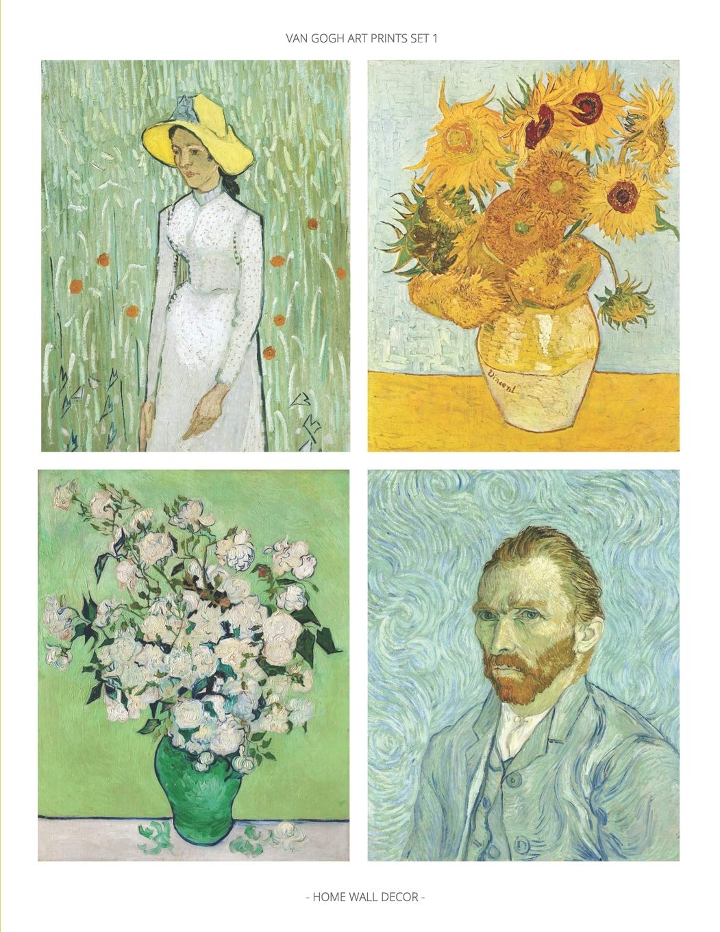 Van Gogh Art Prints Set 1: Fine Art Prints, Home Wall Decor, Impressionist Paintings, Set of 6 Unframed 8x10 Posters, Artist Gif,Used