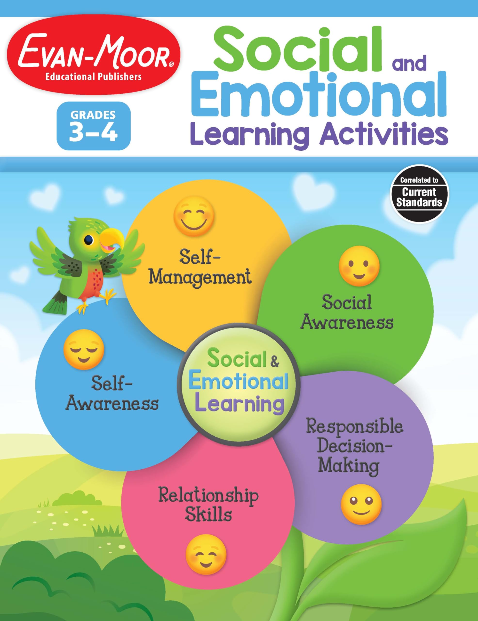 Evanmoor Social And Emotional Learning Activities, Grades 12, Homeschool And Classroom Resource, Reproducible Worksheets, Work,Used