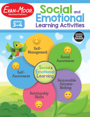 Evanmoor Social And Emotional Learning Activities, Grades 12, Homeschool And Classroom Resource, Reproducible Worksheets, Work,Used