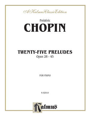 Twentyfive Preludes, Op. 2845 (Kalmus Edition),Used